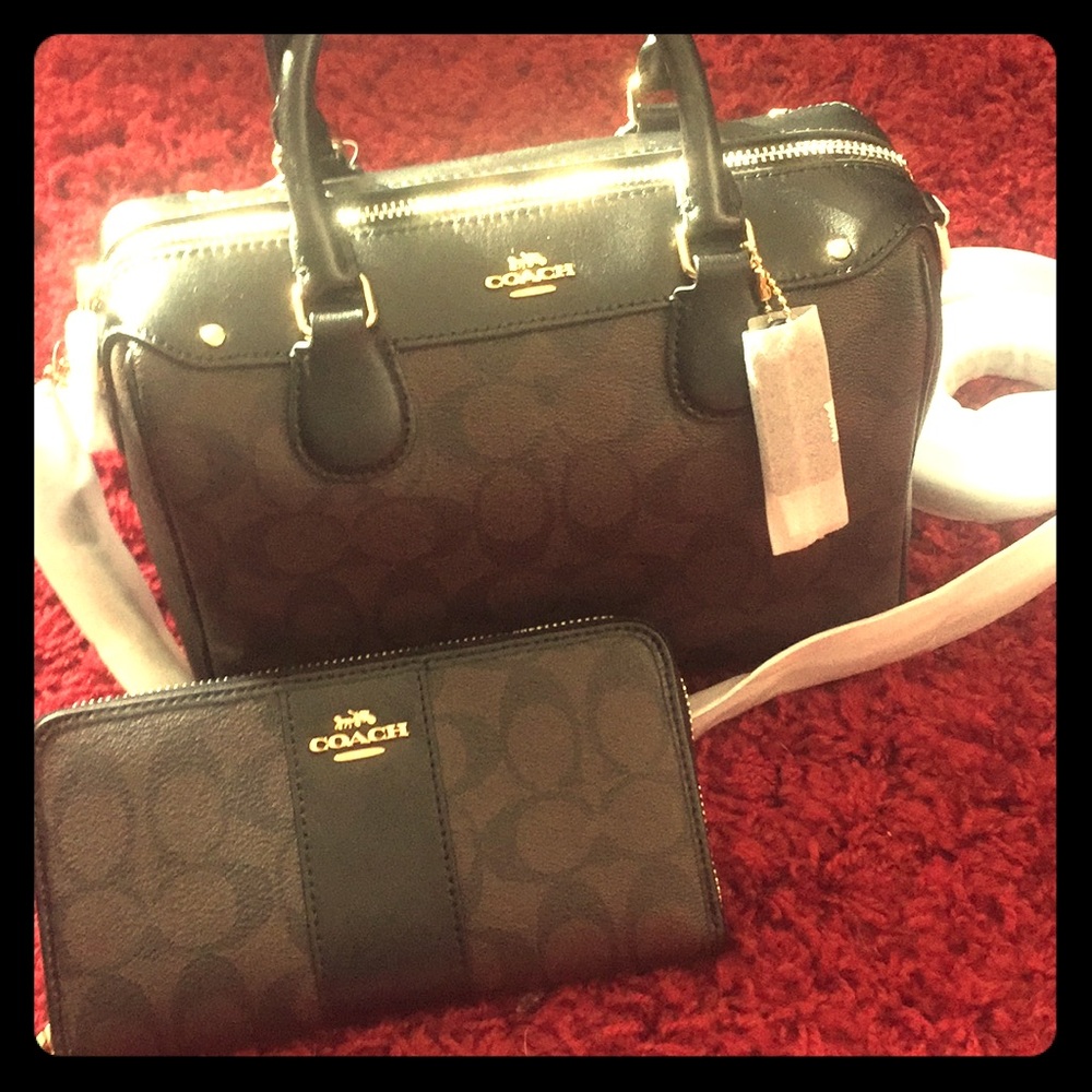 COACH ❤️ Mini Bennett & accordion wallet set 👜👑